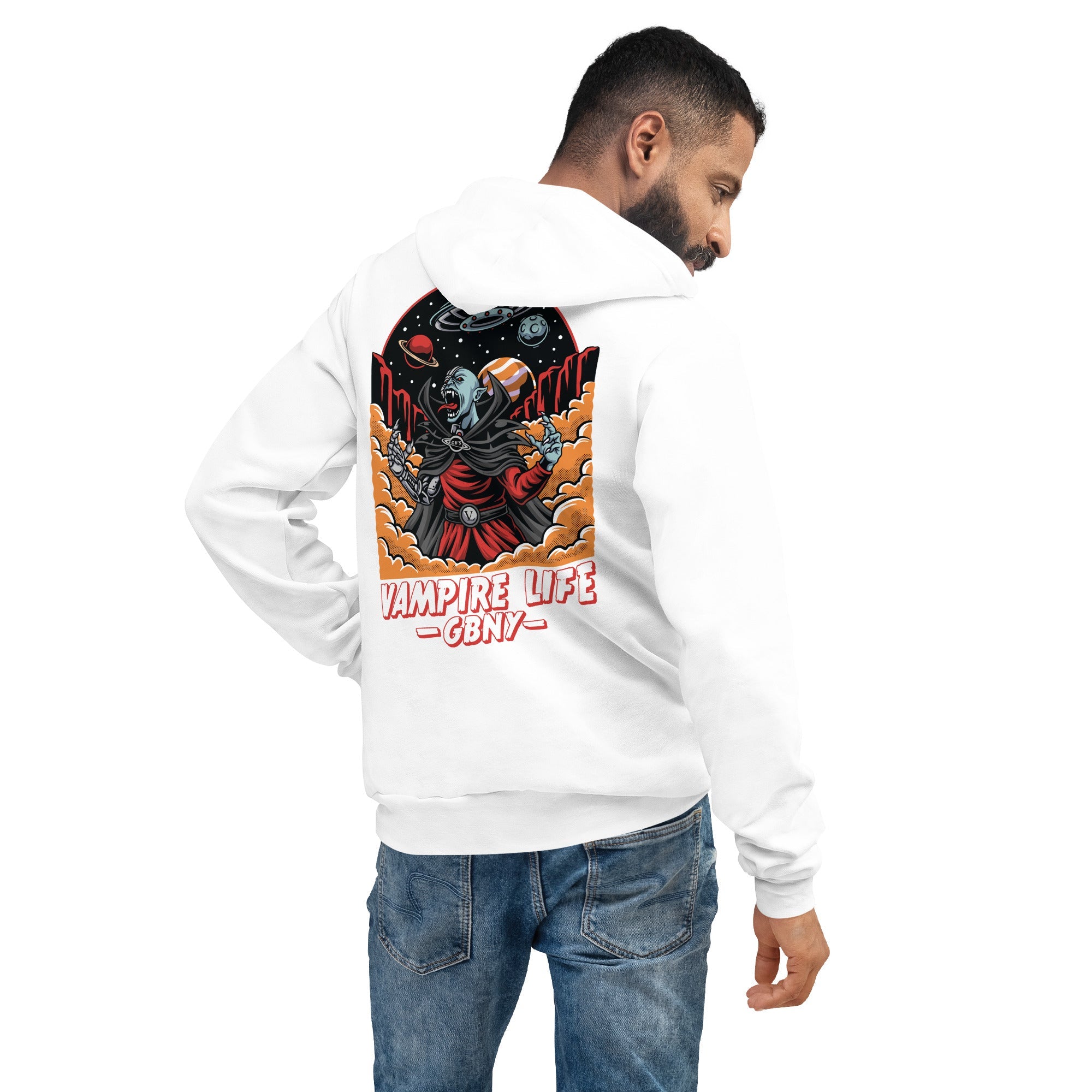 GBNY White / S Vamp Life X GBNY "Space Vampire" Super Soft Hoodie - Men's 3307733_9221