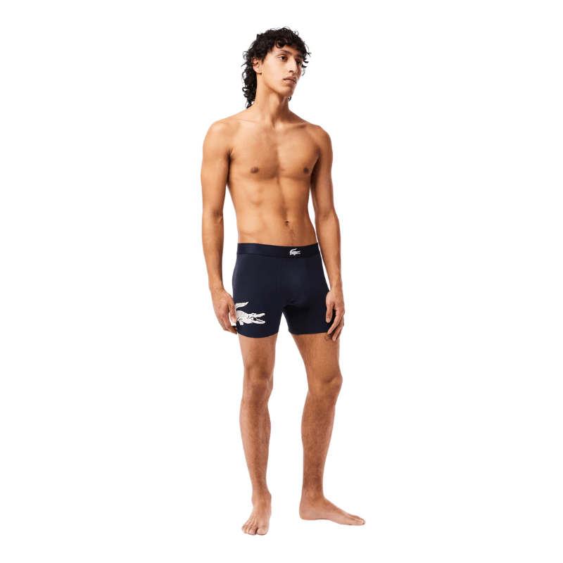 Lacoste Apparel Lacoste Crocodile Waist Long Stretch Cotton Boxer Brief 3-Pack - Men's