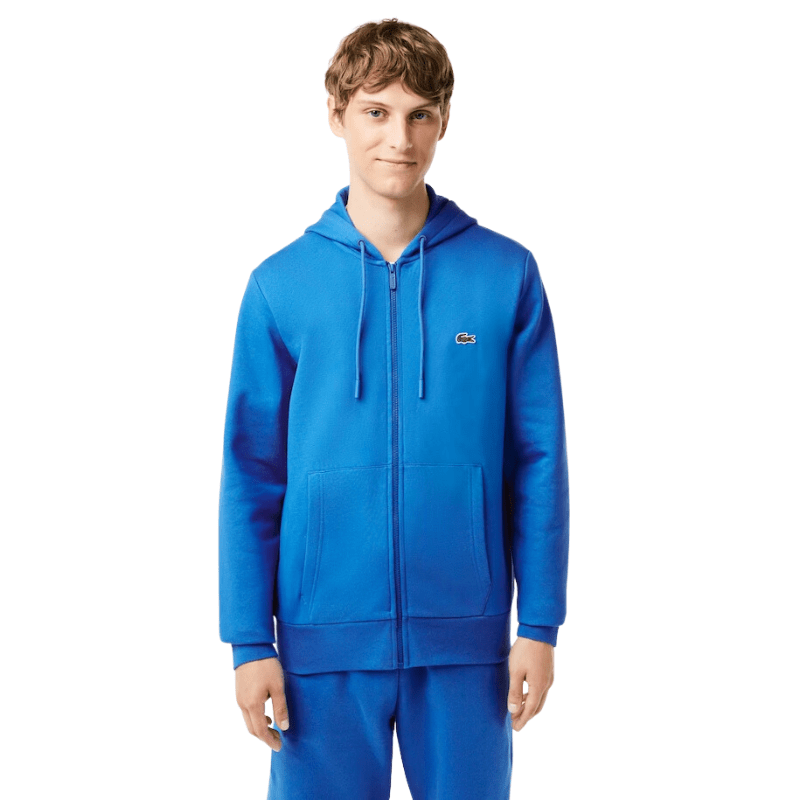 Lacoste Kangaroo Pocket Zip Up Fleece Hoodie Men s
