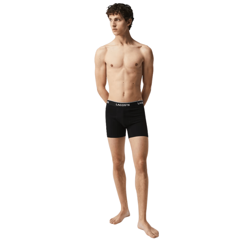 Lacoste Apparel Lacoste Long Stretch Cotton Boxer Brief 3-Pack - Men's