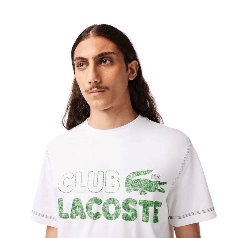 Lacoste Apparel Lacoste Vintage Print Organic Cotton T-Shirt - Men's