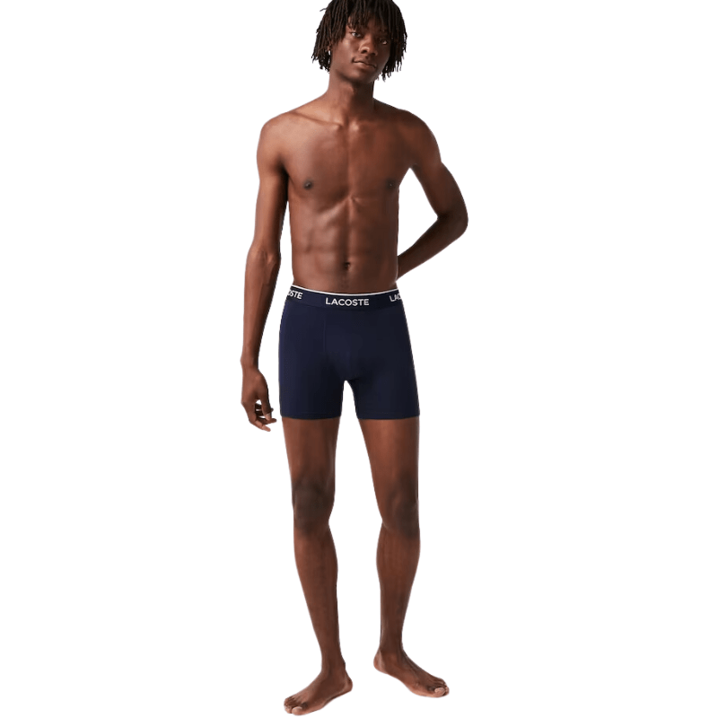 Lacoste Underwear Lacoste Lettered Waist Long Stretch Cotton Boxer - Men's
