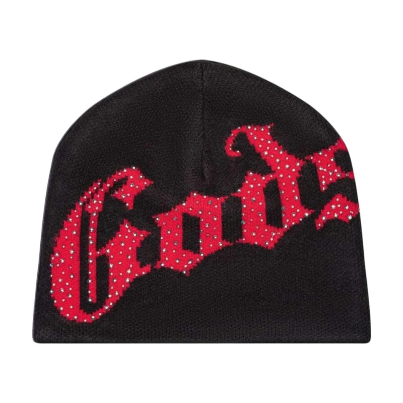 Godspeed 'OG Logo' Studded Black & Red Beanie