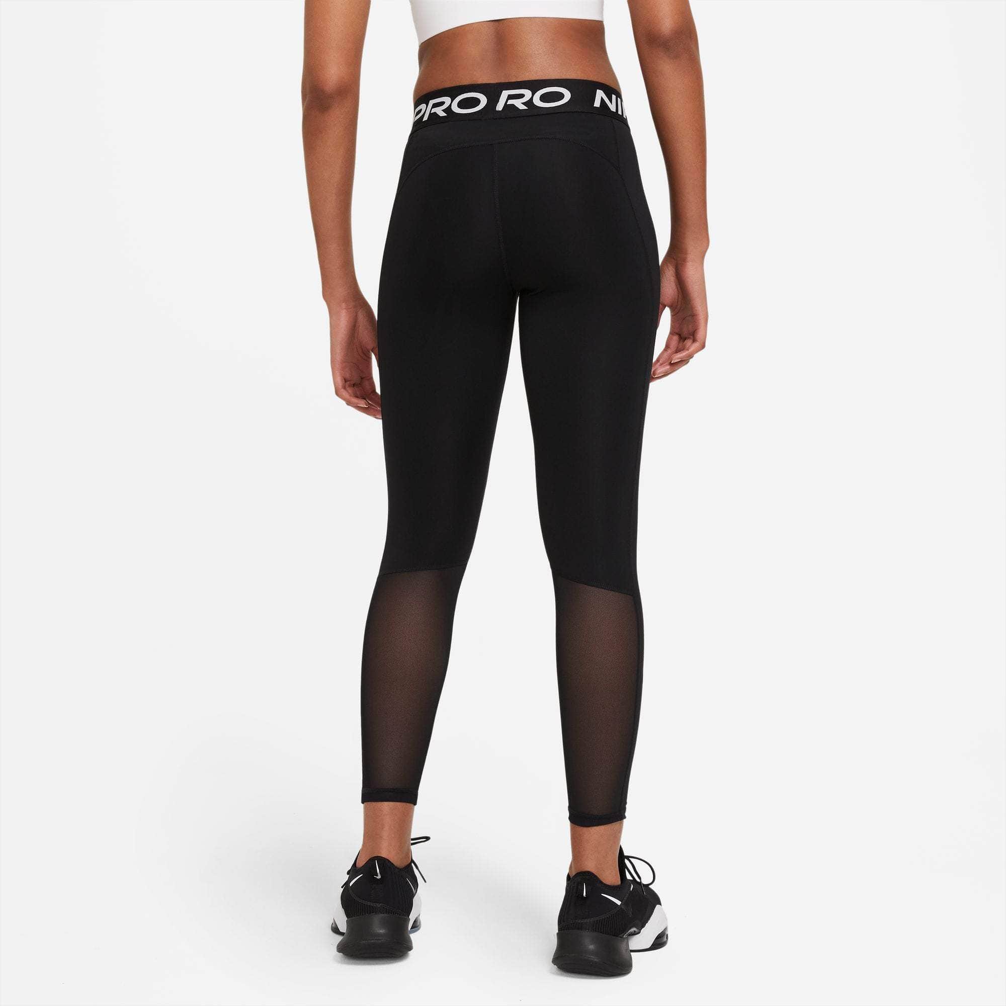 Nike APPAREL Nike Pro Mid-Rise Mesh-Paneled Leggings - Women's