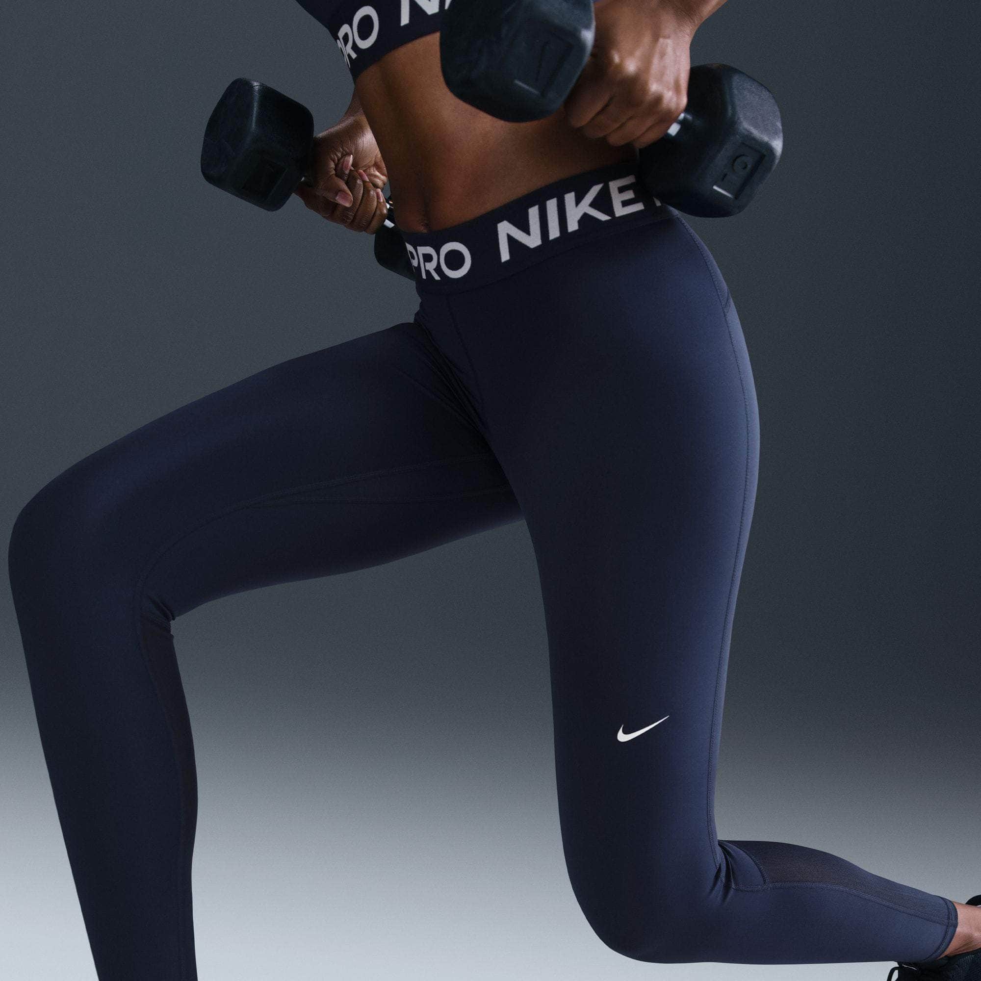 Nike APPAREL Nike Pro Mid-Rise Mesh-Paneled Leggings - Women's