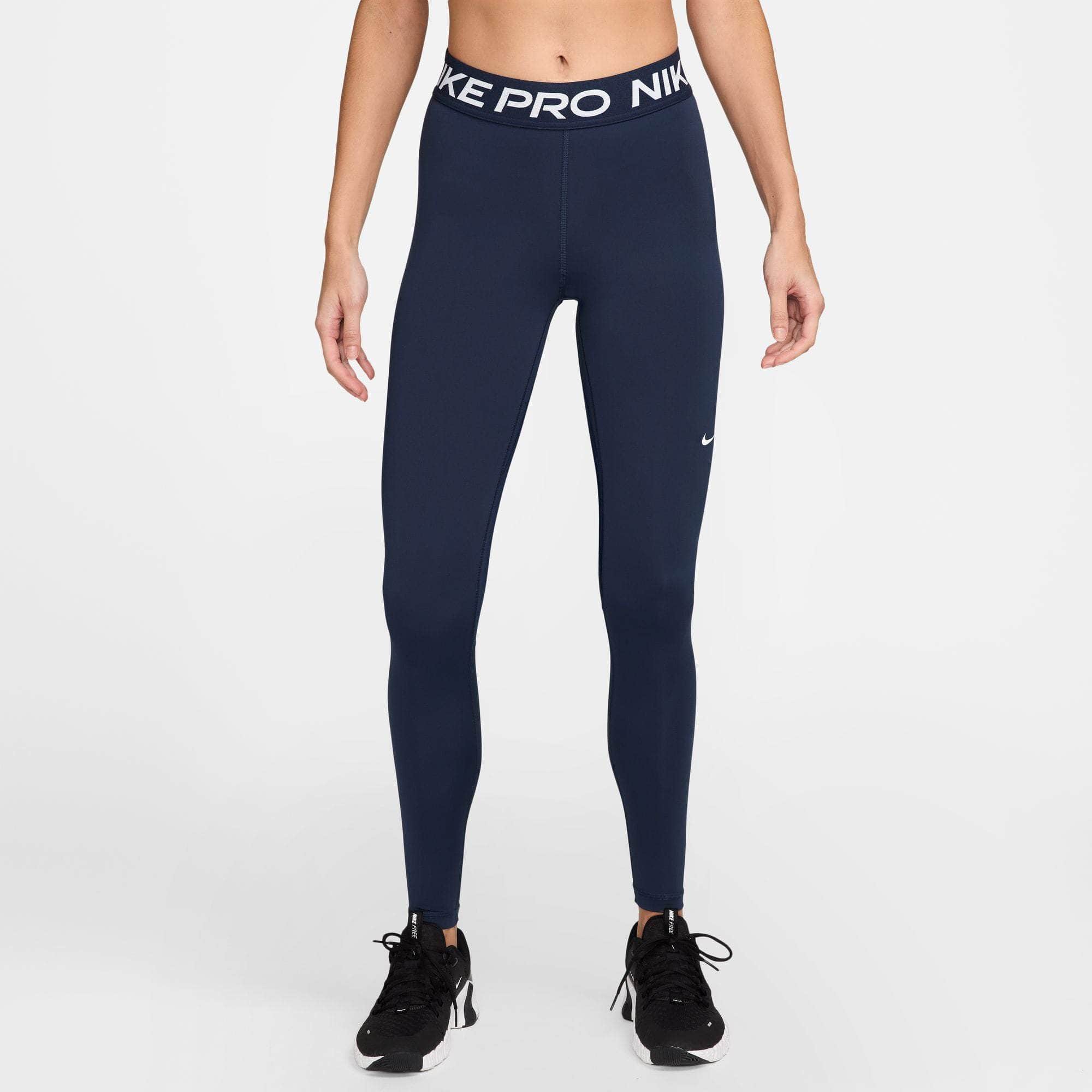Nike APPAREL Nike Pro Mid-Rise Mesh-Paneled Leggings - Women's