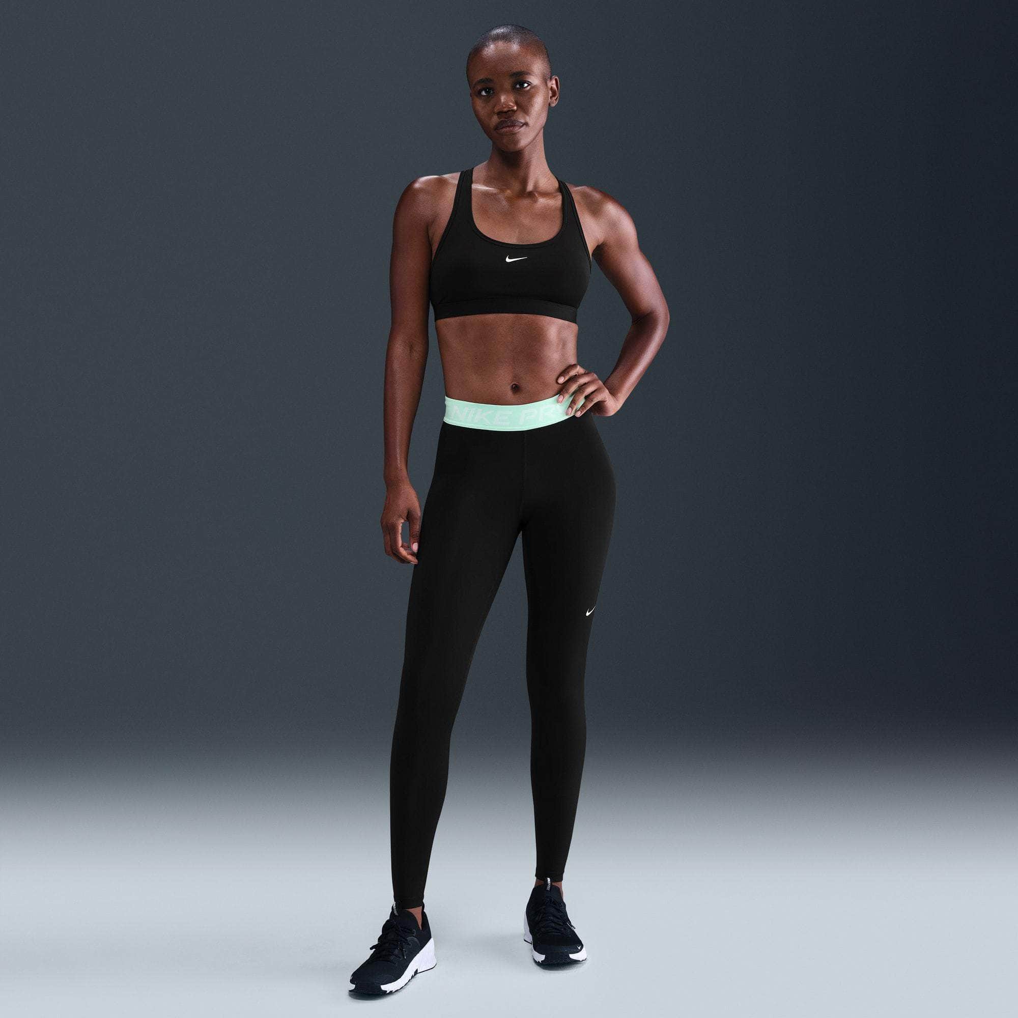 Nike APPAREL Nike Pro Mid-Rise Mesh-Paneled Leggings - Women's