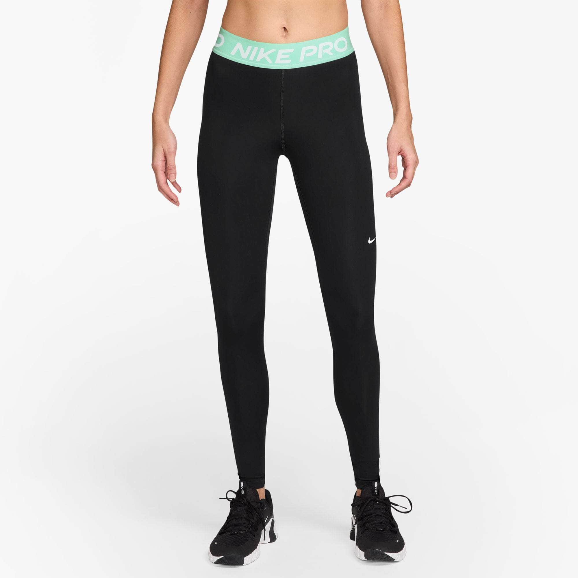 Nike APPAREL Nike Pro Mid-Rise Mesh-Paneled Leggings - Women's