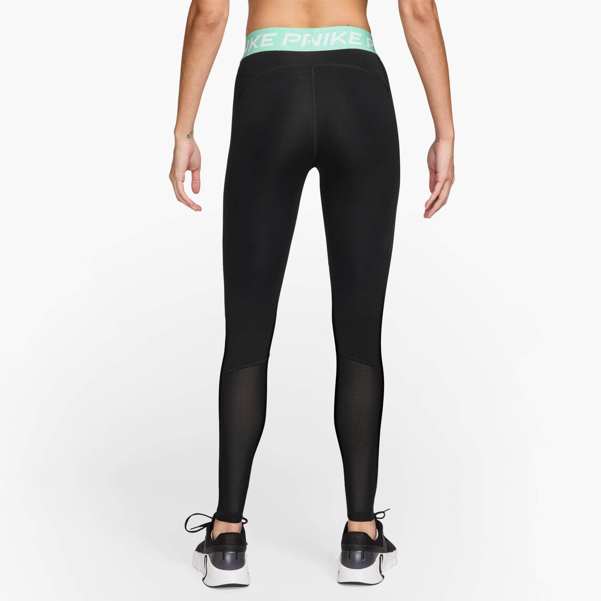 Nike APPAREL Nike Pro Mid-Rise Mesh-Paneled Leggings - Women's