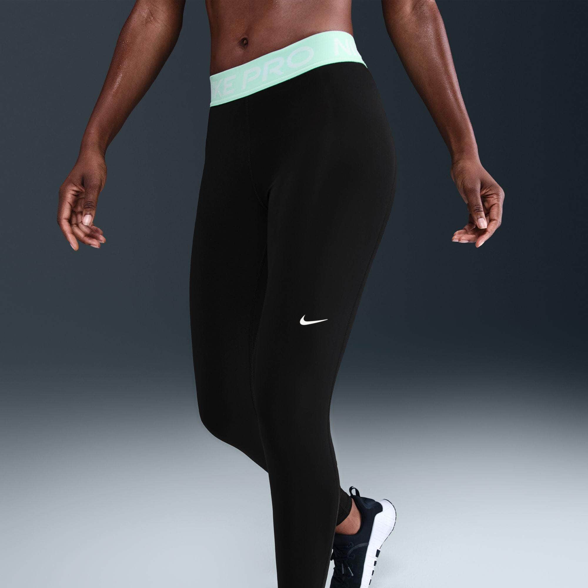 Nike APPAREL Nike Pro Mid-Rise Mesh-Paneled Leggings - Women's
