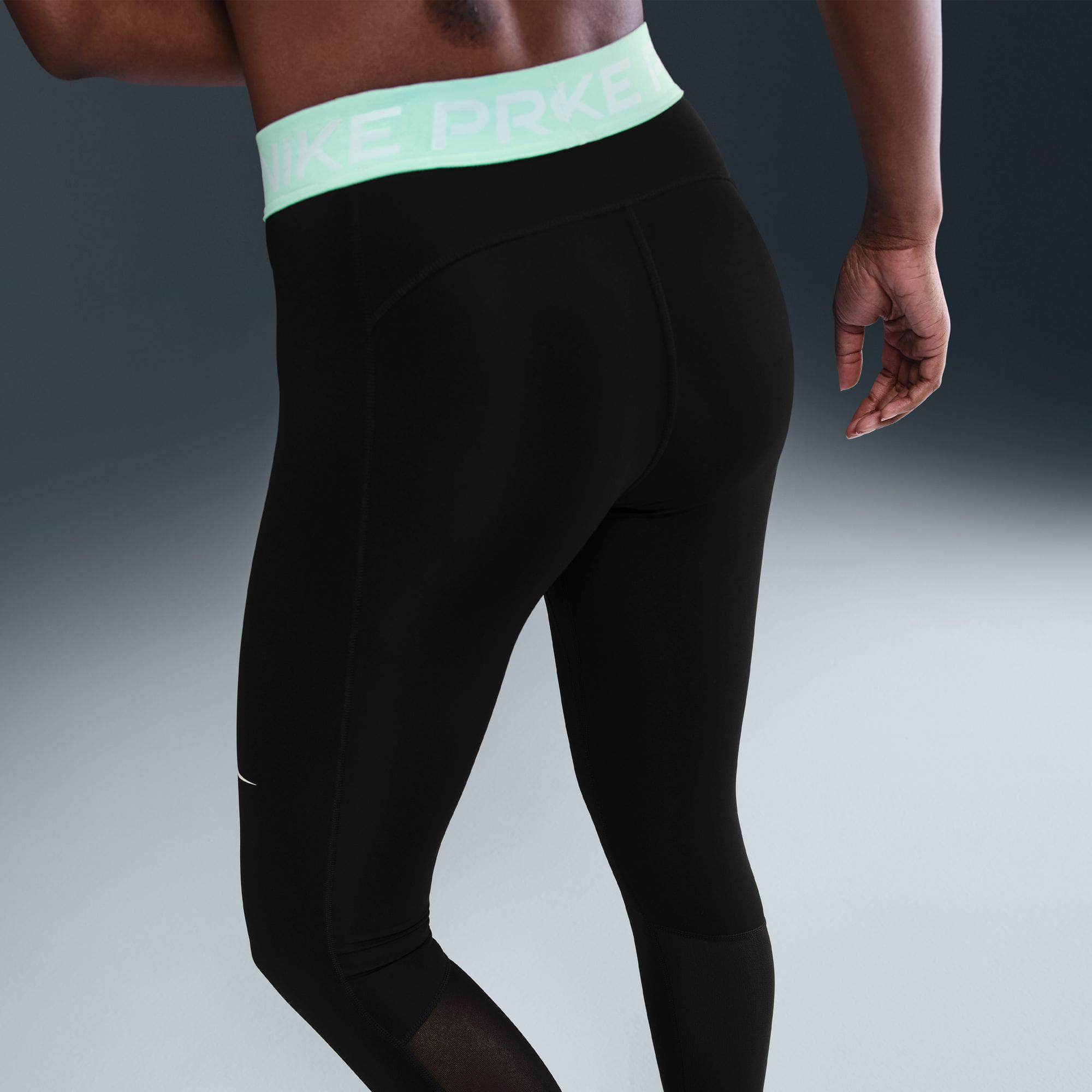 Nike APPAREL Nike Pro Mid-Rise Mesh-Paneled Leggings - Women's