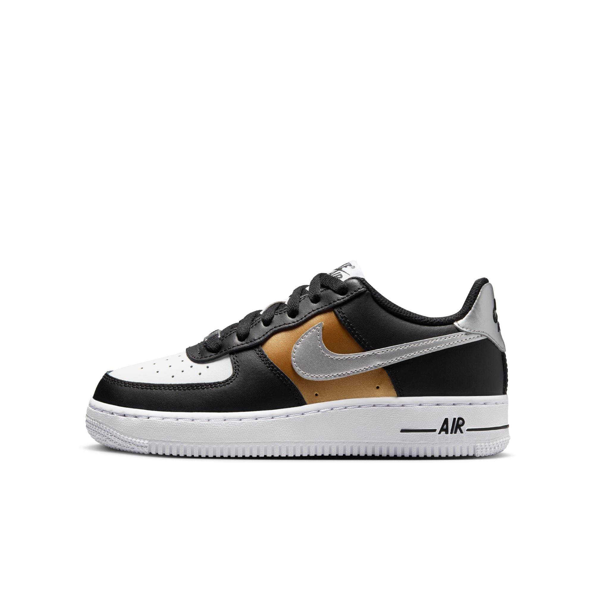 Nike FOOTWEAR Nike Air Force 1 "Black Gold" - Boy's GS