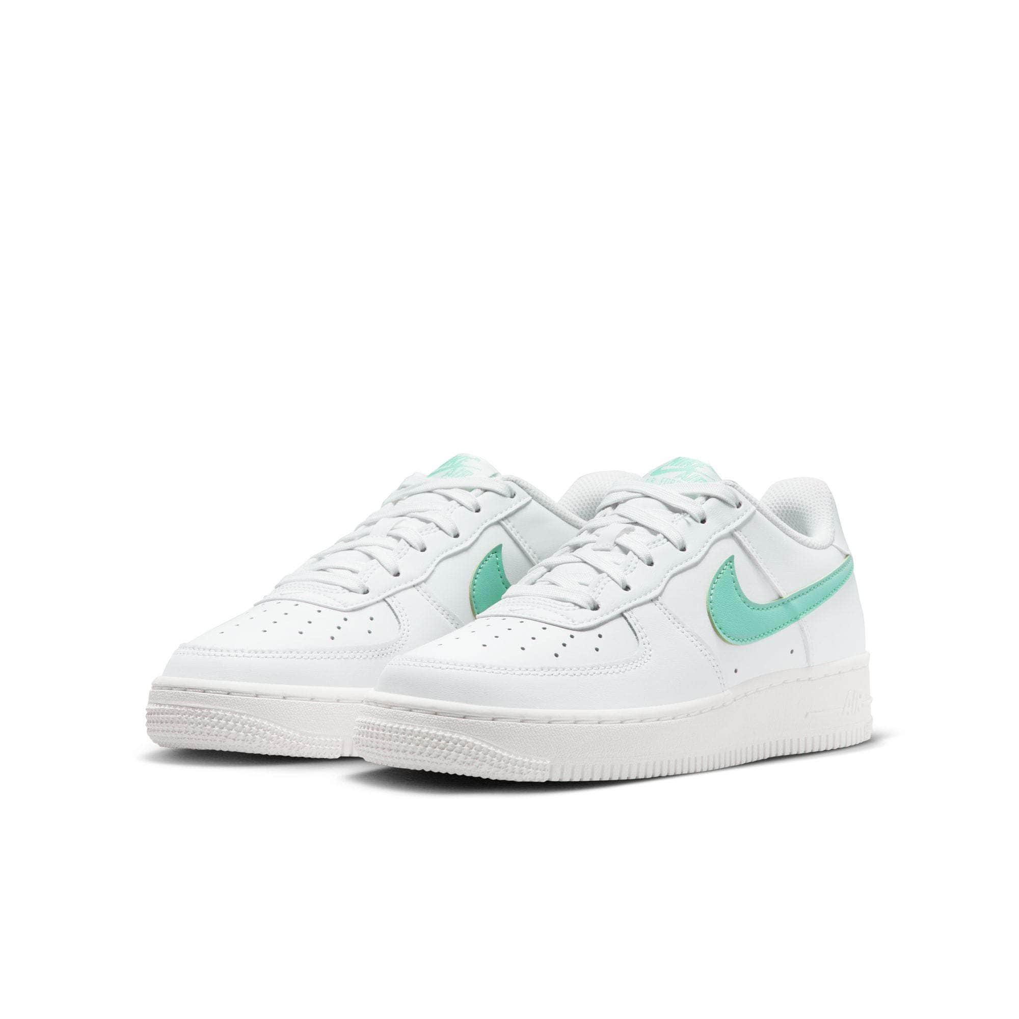 nike FOOTWEAR Nike Air Force 1 " White Emerald Rise" - Boy's GS
