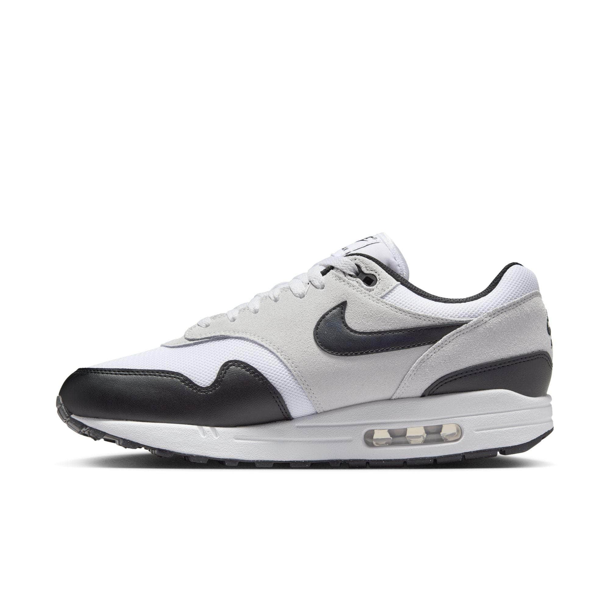 Nike FOOTWEAR Nike Air Max 1 Essential White Pure Platinum Black - Men's