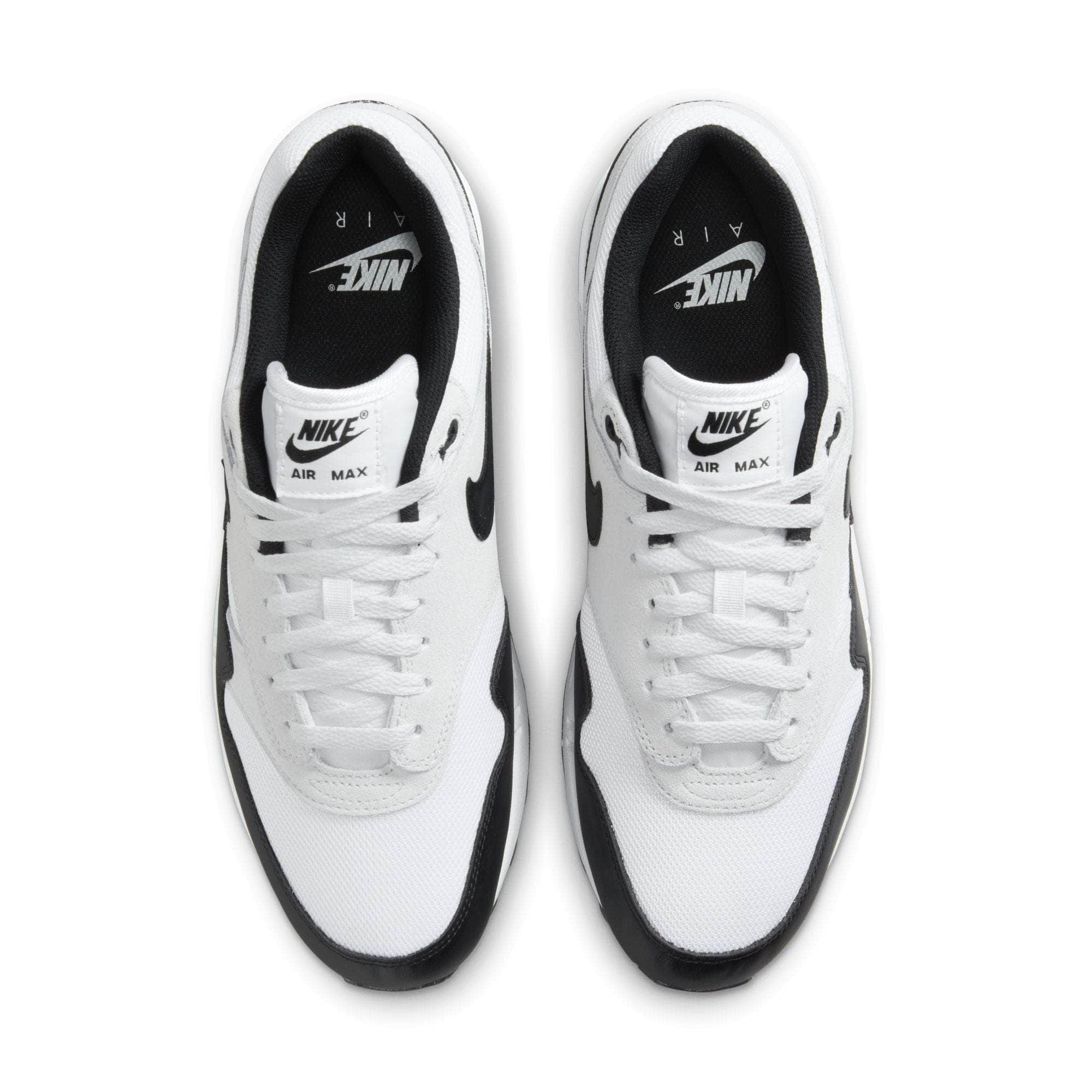 Nike FOOTWEAR Nike Air Max 1 Essential White Pure Platinum Black - Men's