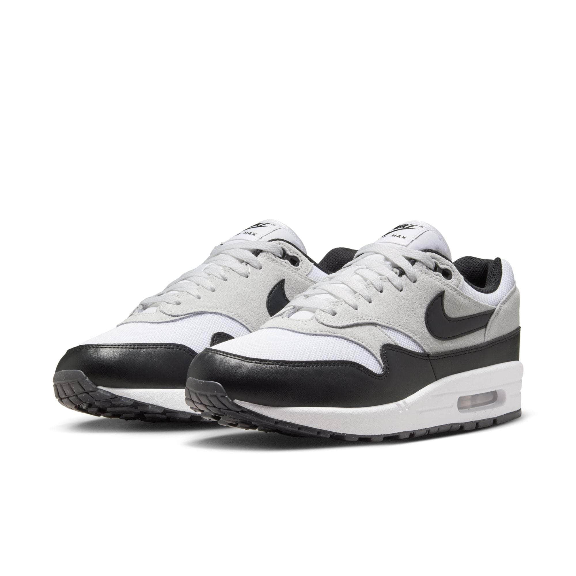 Nike FOOTWEAR Nike Air Max 1 Essential White Pure Platinum Black - Men's