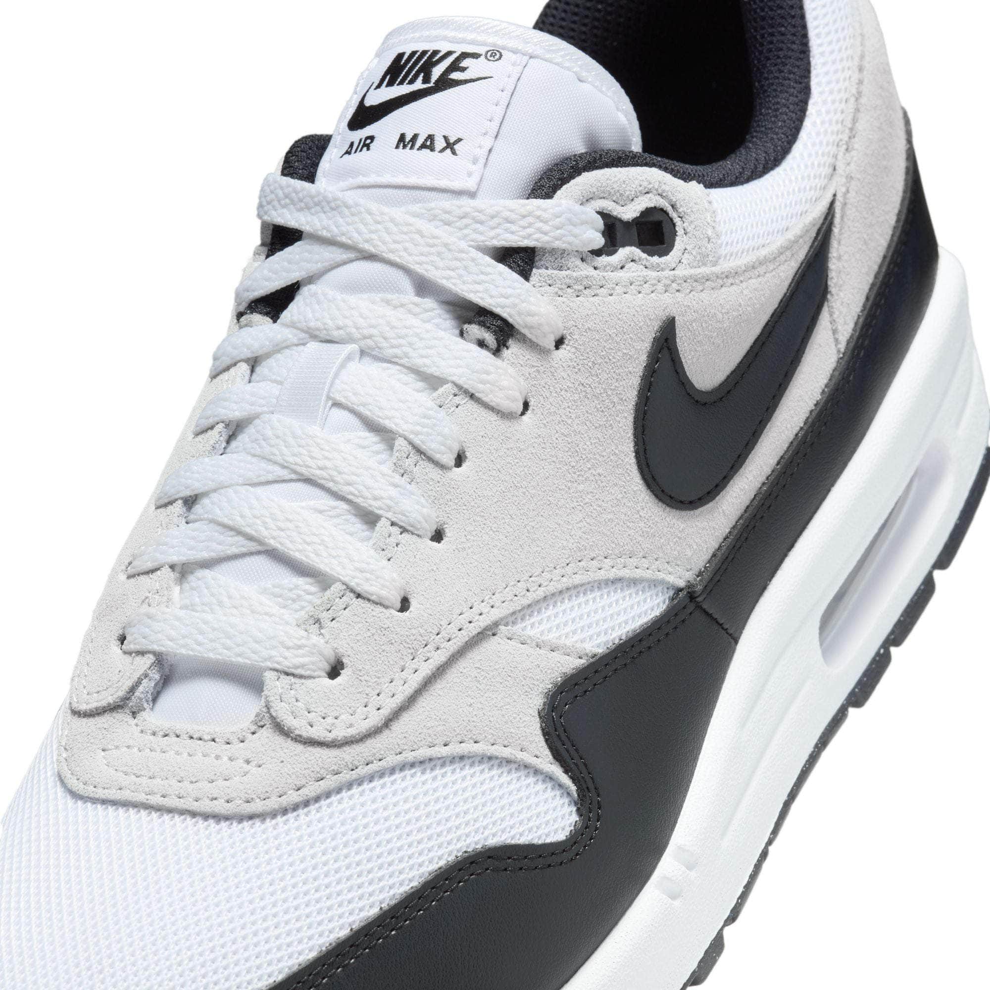 Nike FOOTWEAR Nike Air Max 1 Essential White Pure Platinum Black - Men's