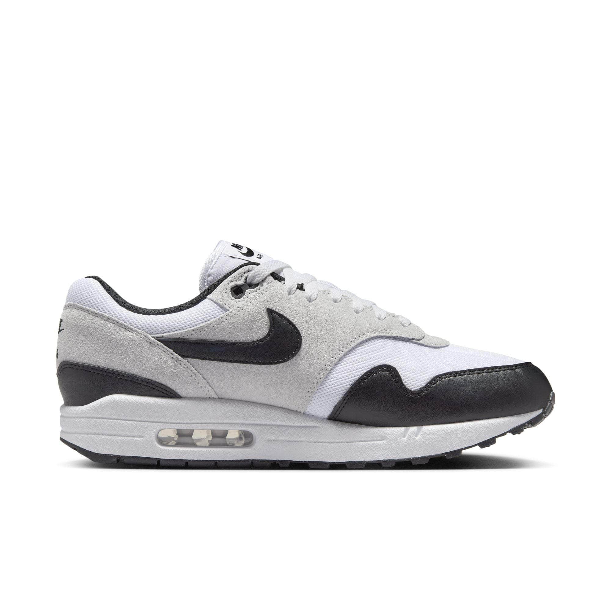 Nike FOOTWEAR Nike Air Max 1 Essential White Pure Platinum Black - Men's