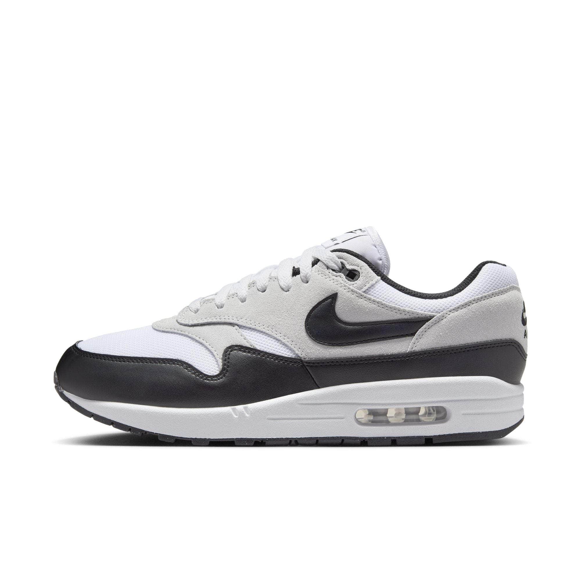 Nike FOOTWEAR Nike Air Max 1 Essential White Pure Platinum Black - Men's