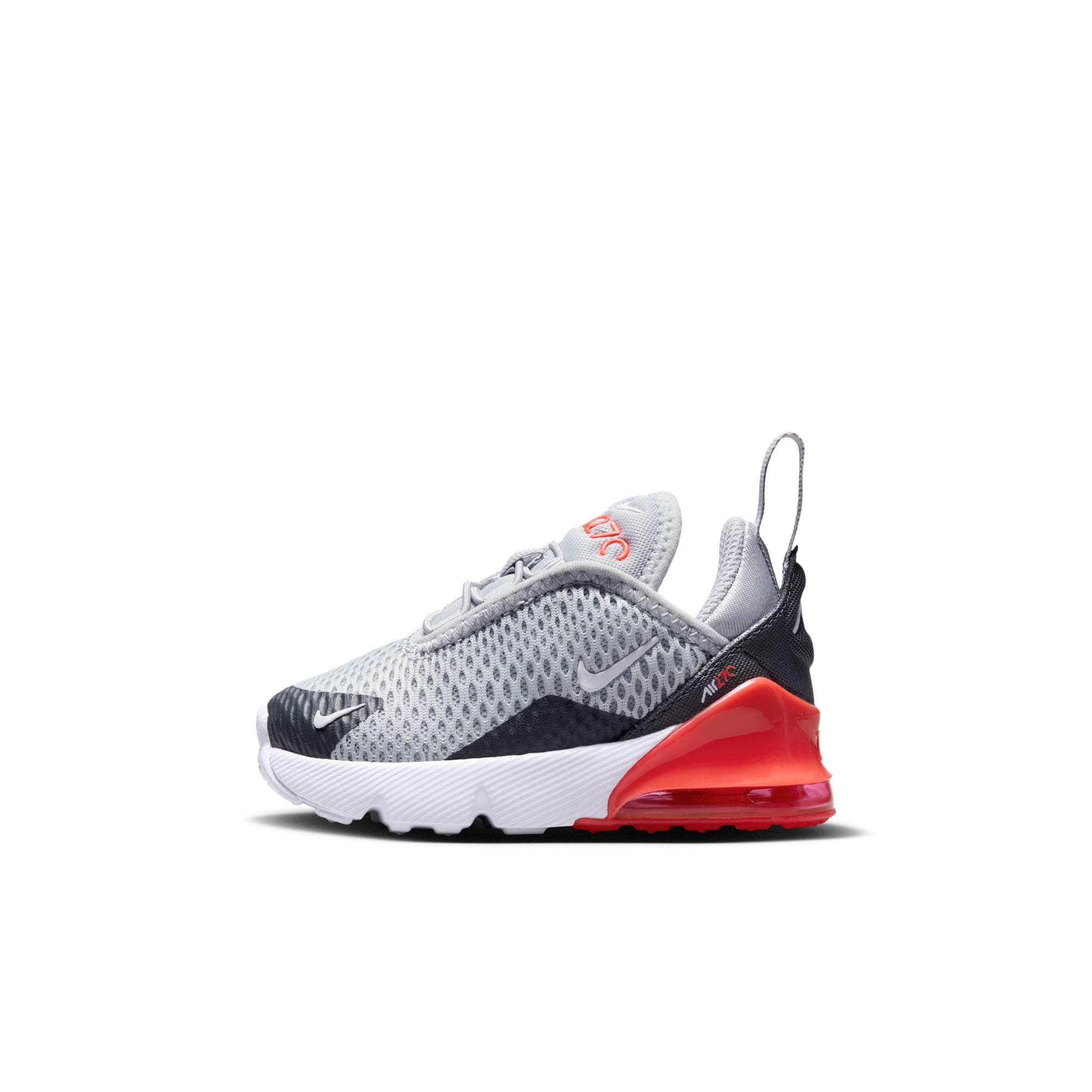 Nike FOOTWEAR Nike Air Max 270 "Wolf Grey Anthracite Bright Crimson White" - Toddler