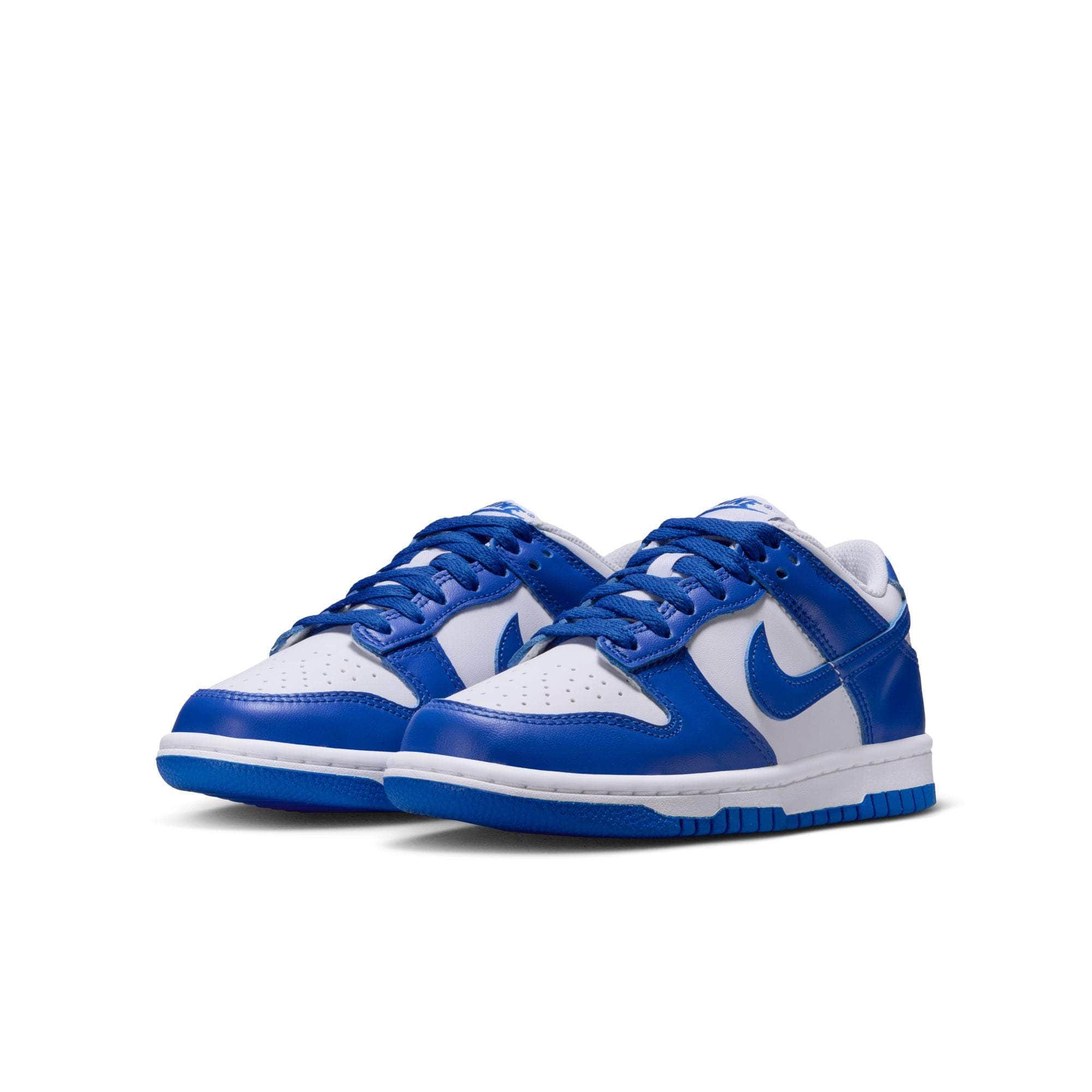 Nike FOOTWEAR Nike Dunk Low "White Hyper Royal" - Kid's Grade School