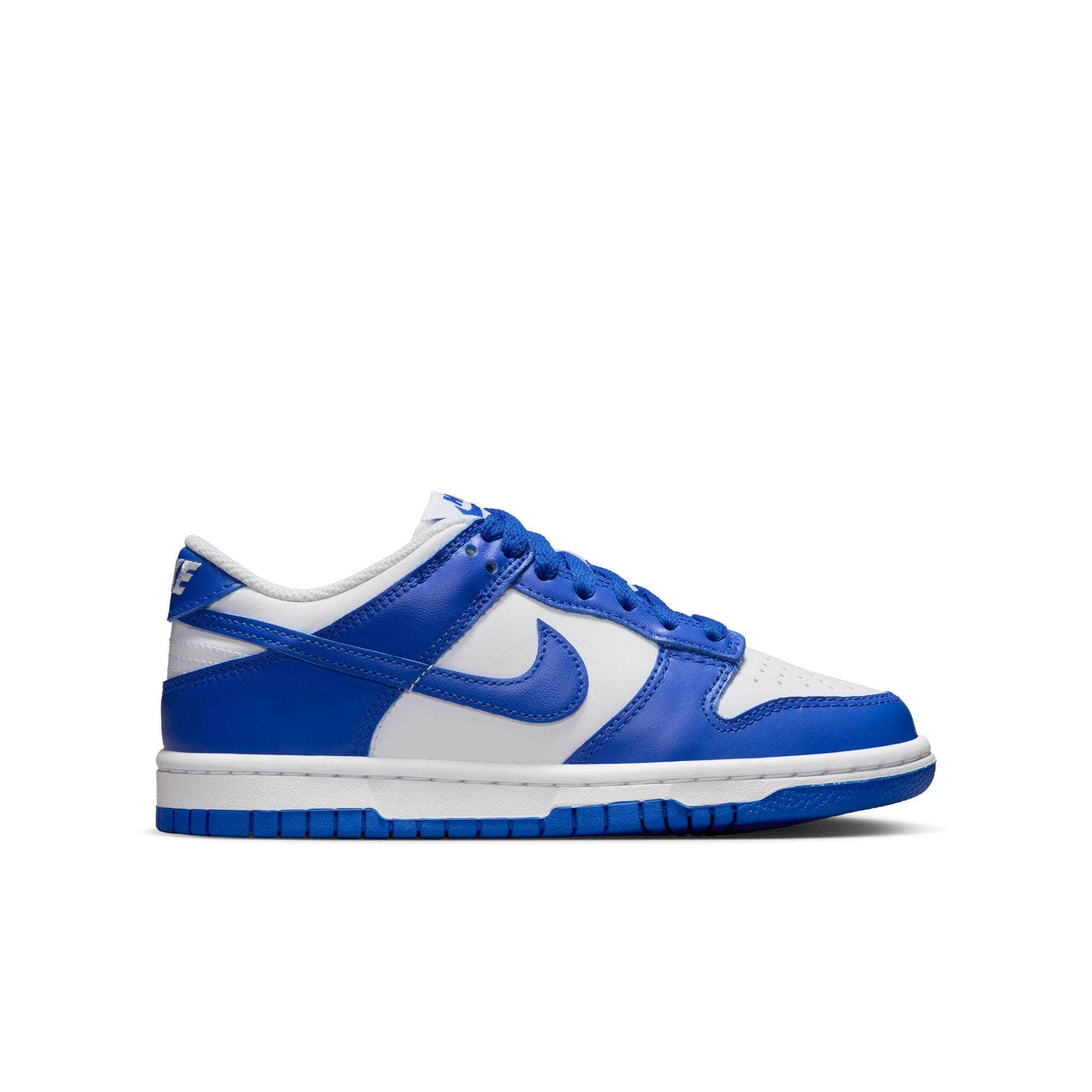 Nike FOOTWEAR Nike Dunk Low "White Hyper Royal" - Kid's Grade School