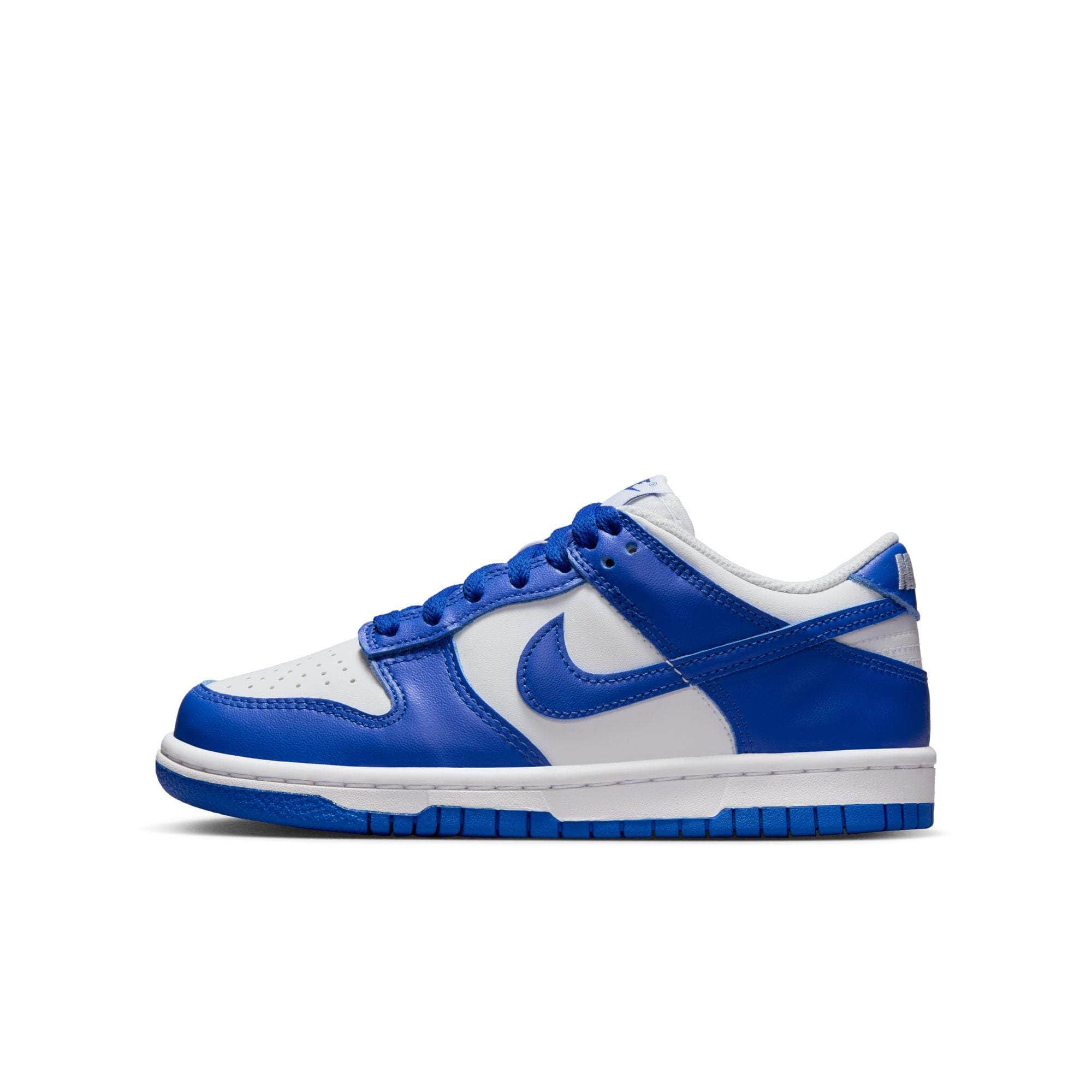 Nike FOOTWEAR Nike Dunk Low "White Hyper Royal" - Kid's Grade School
