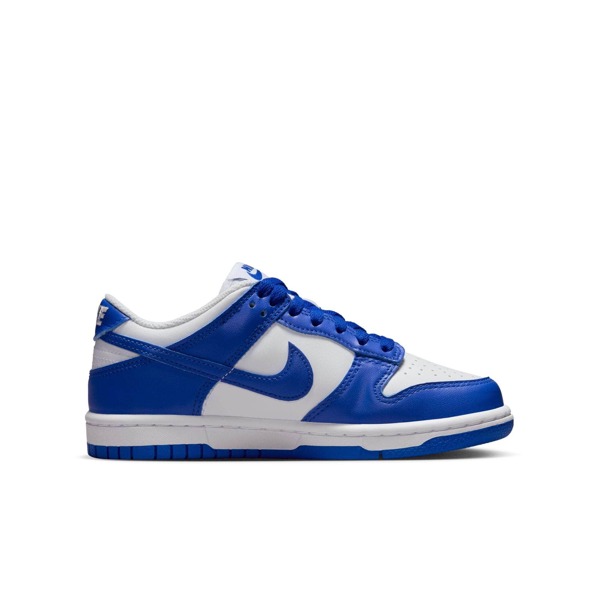 Nike FOOTWEAR Nike Dunk Low "White Hyper Royal" - Kid's Grade School