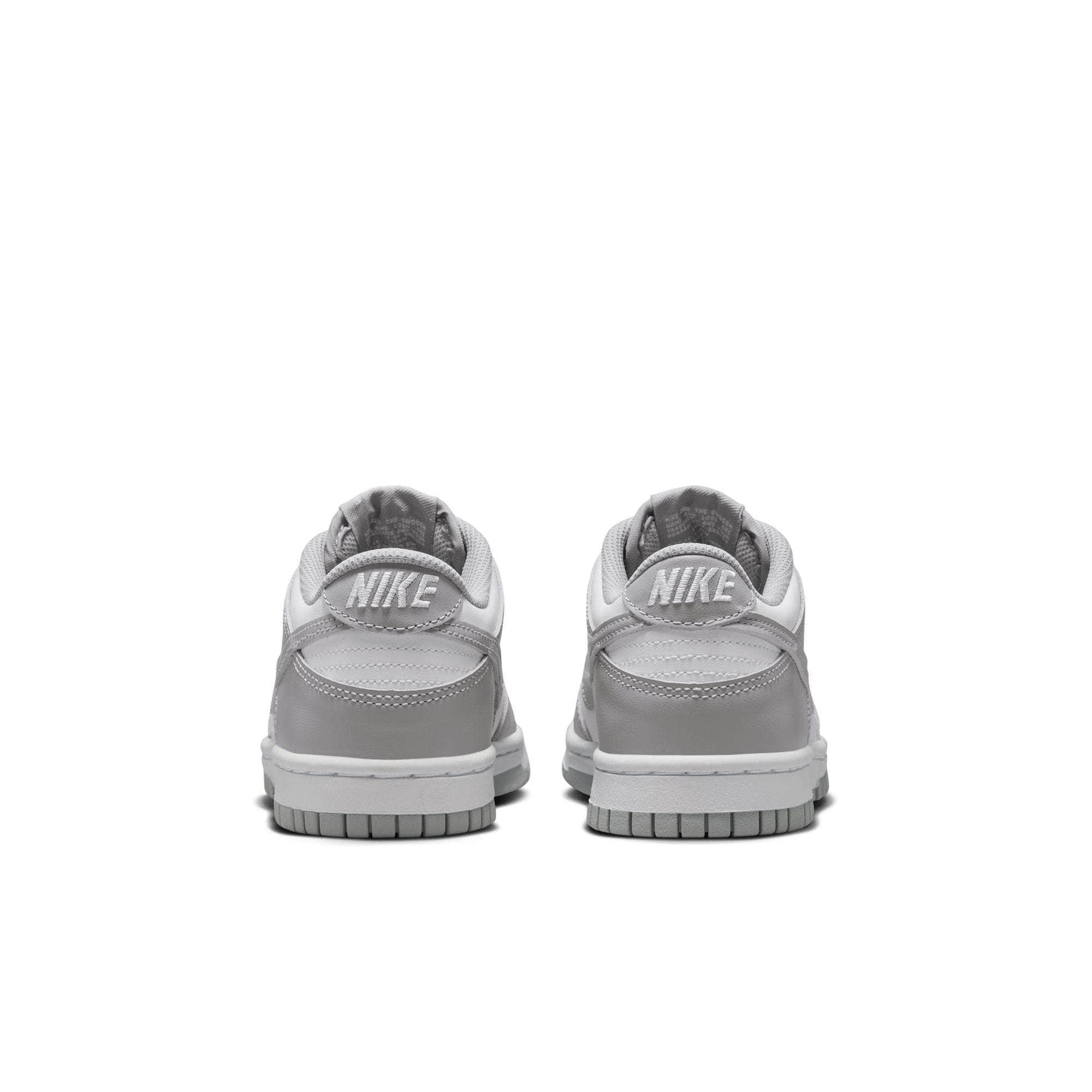 Nike FOOTWEAR Nike Dunk Low White Light Smoke Grey - Kid's Grade School