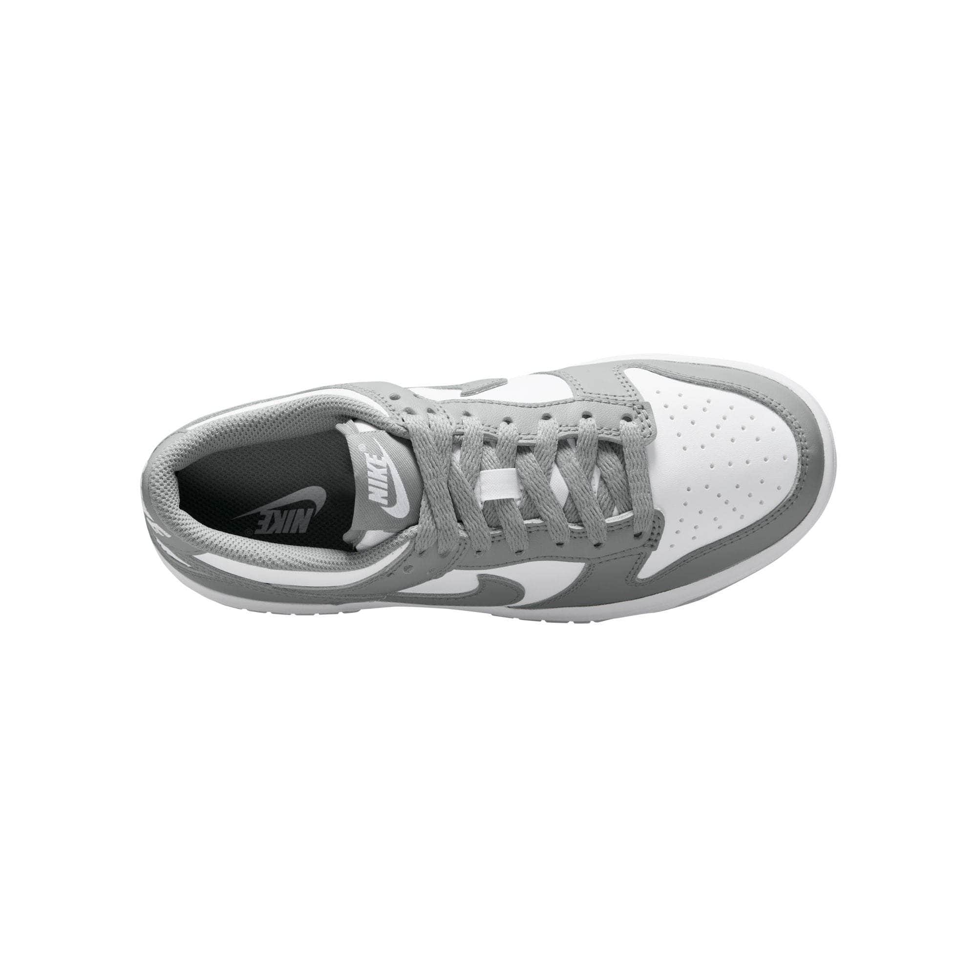 Nike FOOTWEAR Nike Dunk Low White Light Smoke Grey - Kid's Grade School