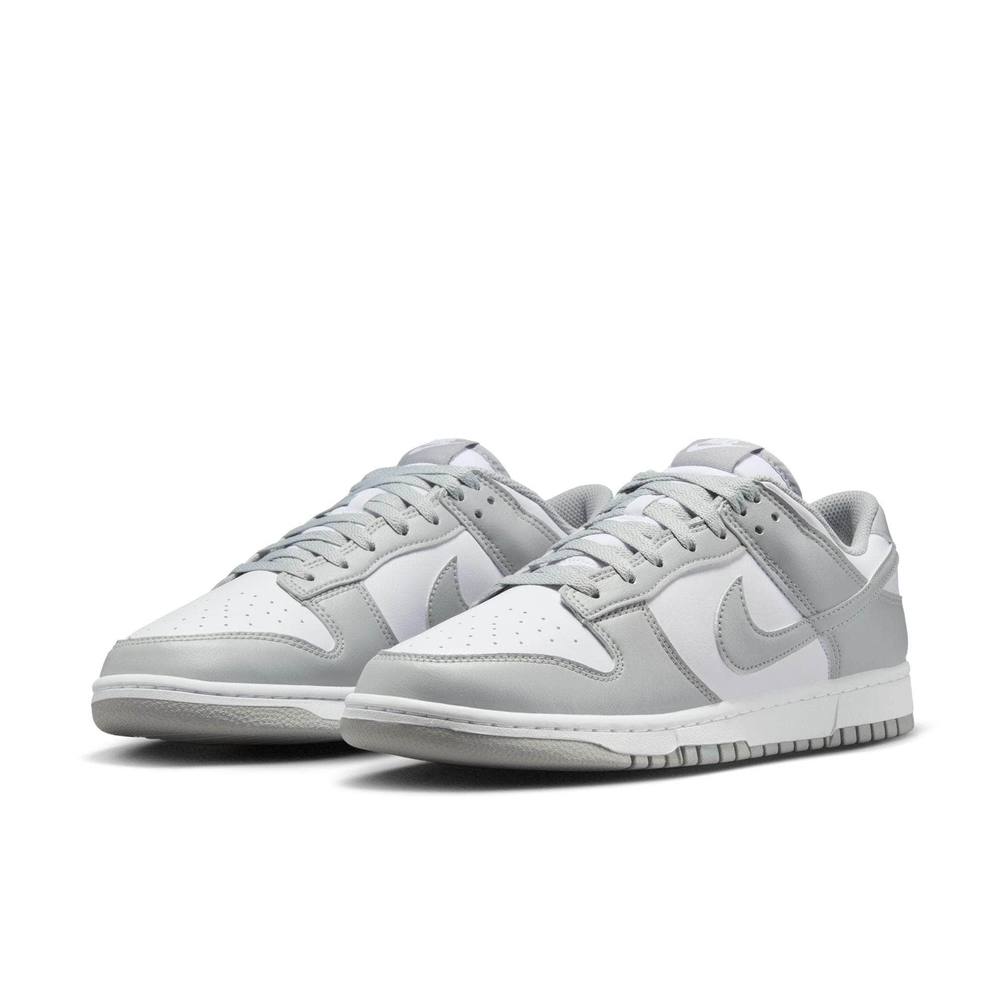 Nike FOOTWEAR Nike Dunk Low White Light Smoke Grey - Men's