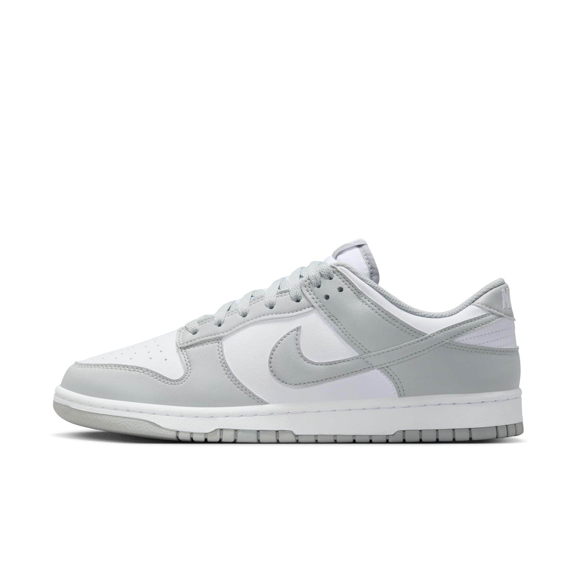 Nike FOOTWEAR Nike Dunk Low White Light Smoke Grey - Men's