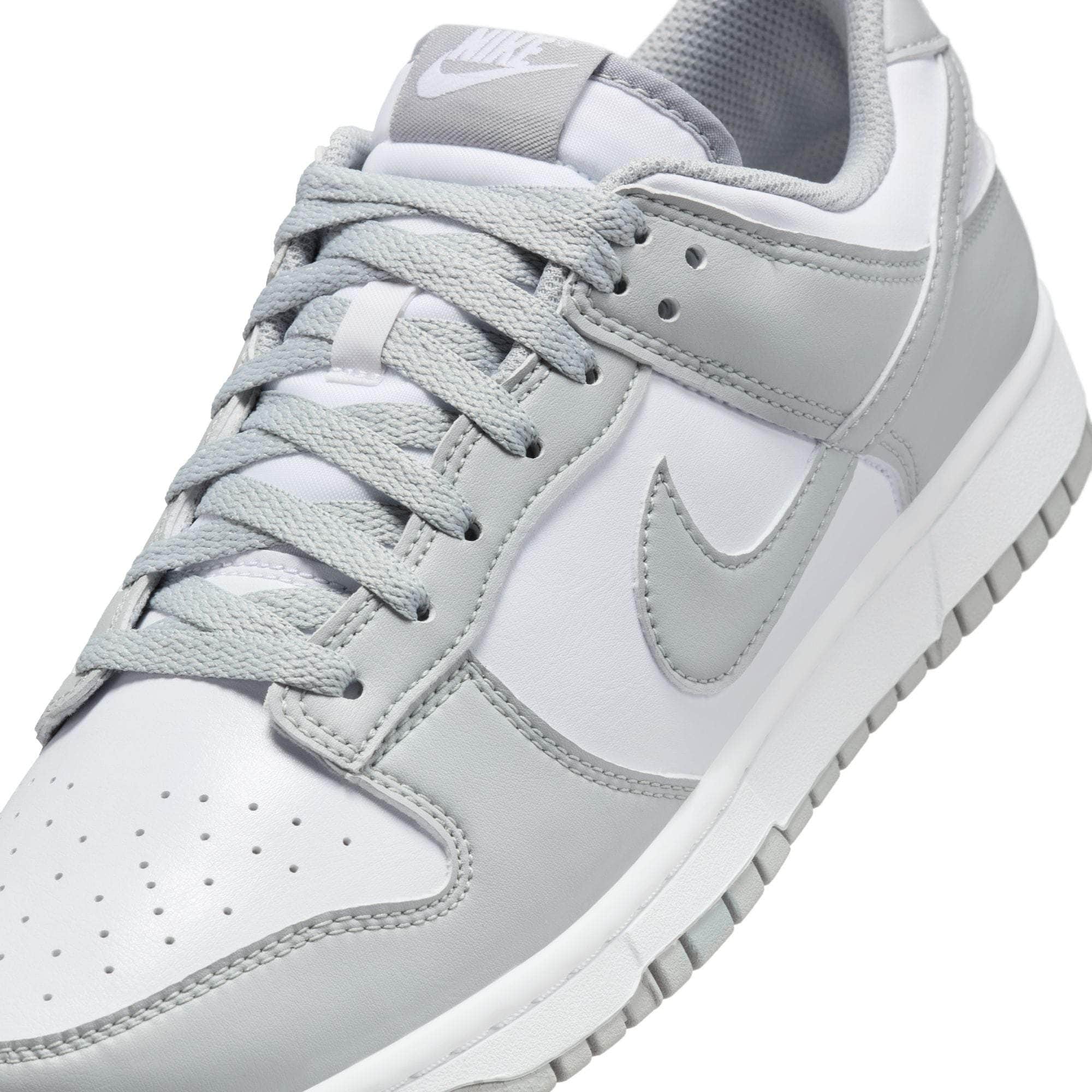Nike FOOTWEAR Nike Dunk Low White Light Smoke Grey - Men's