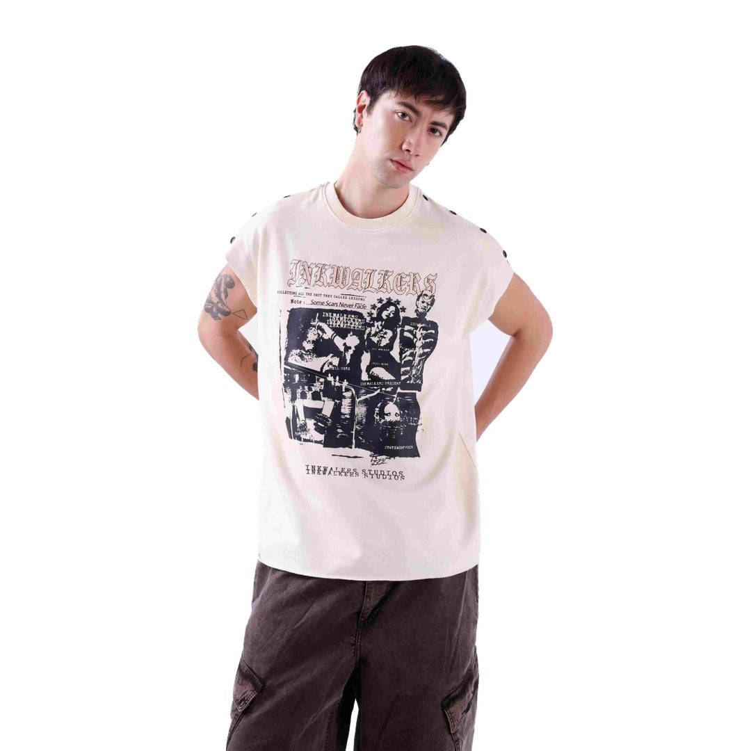 Inkwalkers Shadowed Tank - White