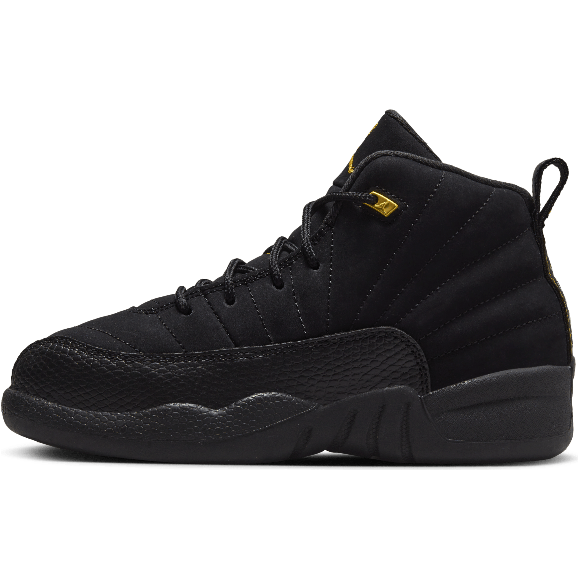Black jordan 12 preschool best sale