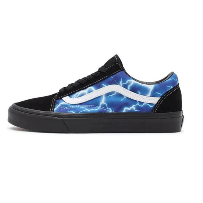 Blue vans with lightning 2025 bolt