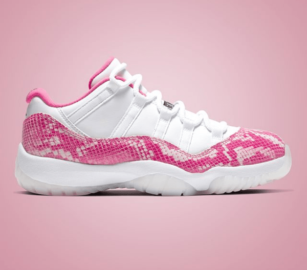 Snakeskin jordan top 11 pink