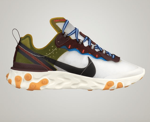 Nike React Element 87 "Moss" and "Dusty Peach"