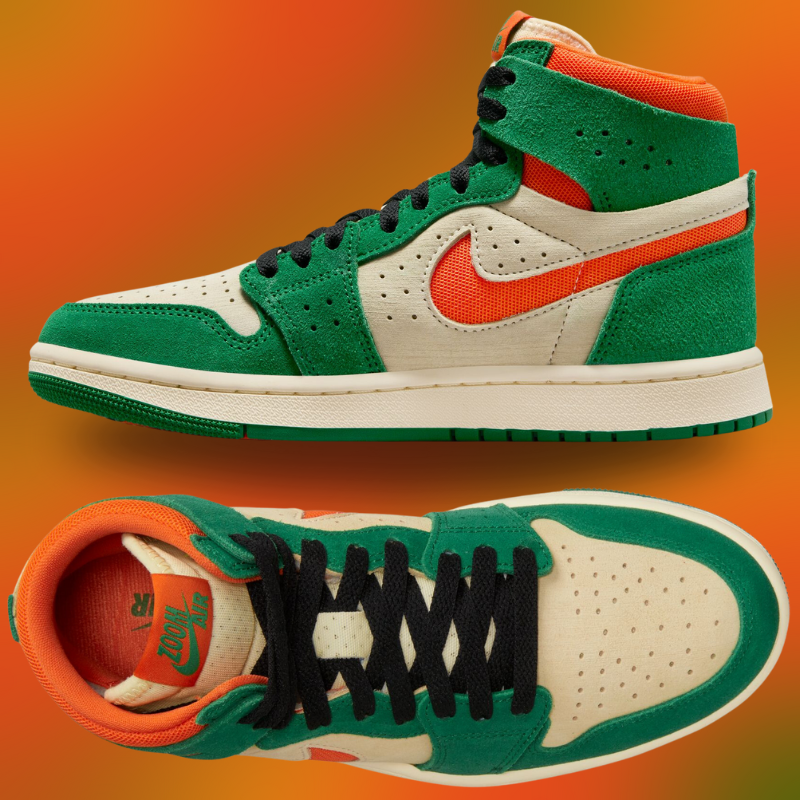 Jordan 1 green and top orange