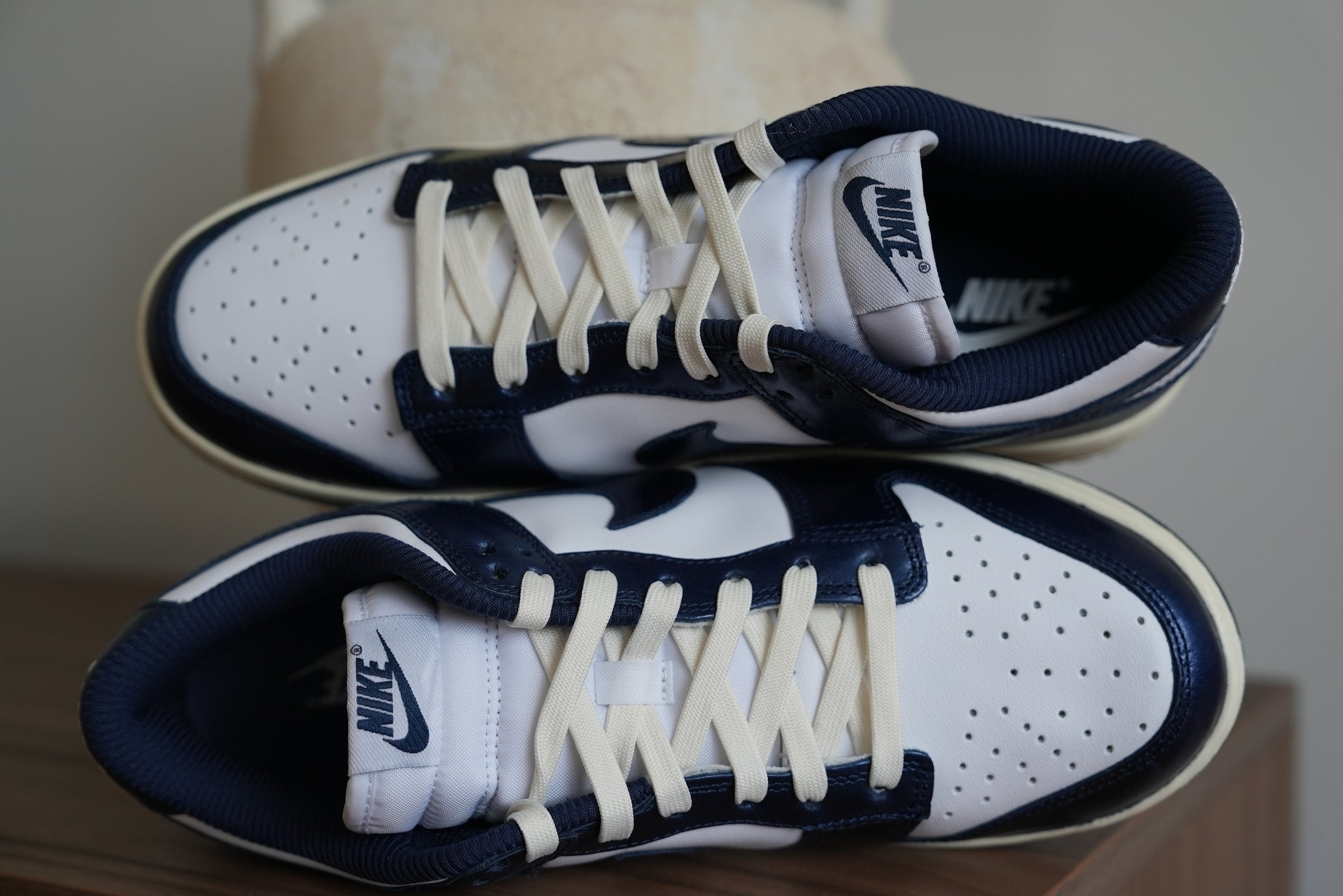 women dunk low college navy