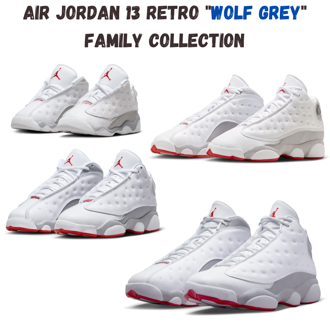 Air Jordan 13 Retro "Wolf Grey" Family Collection