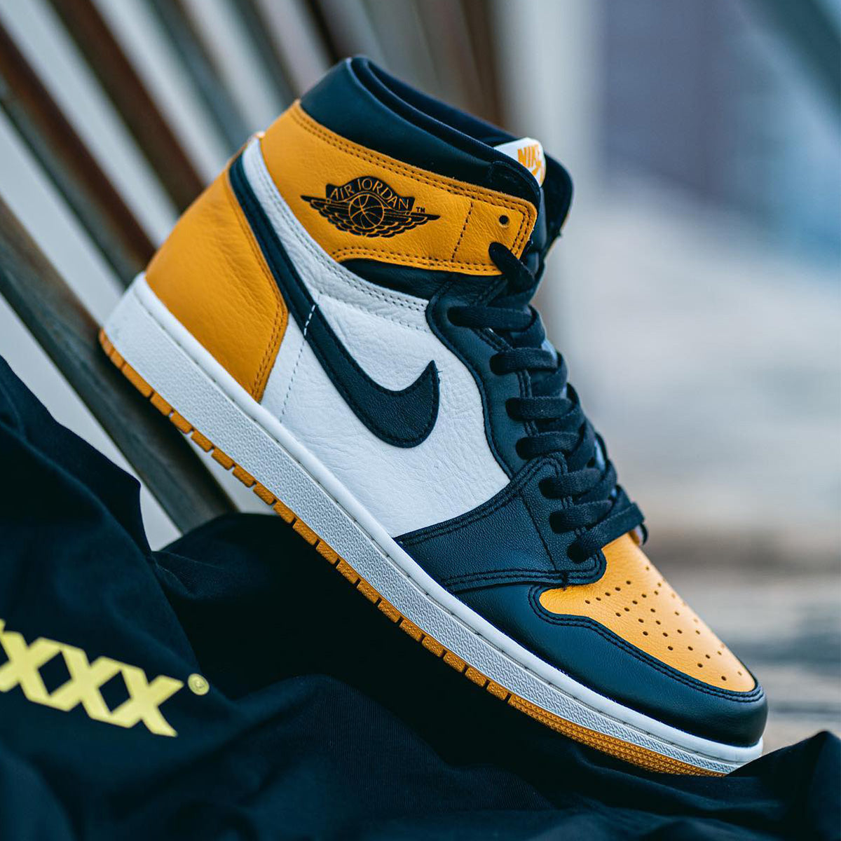 Jordan 1 yellow toe on sale high