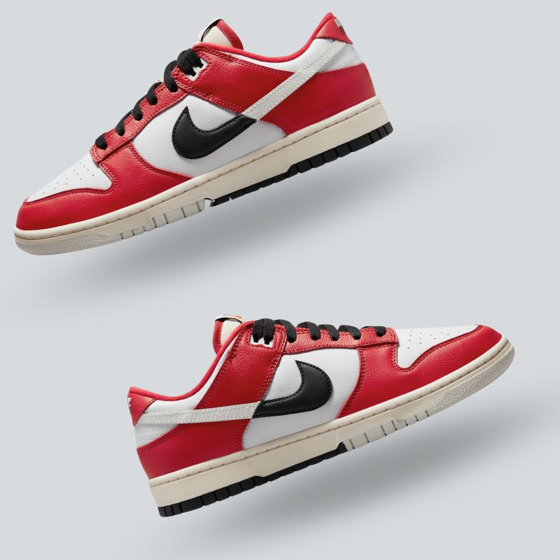 The Nike Dunk Low "Chicago Split"