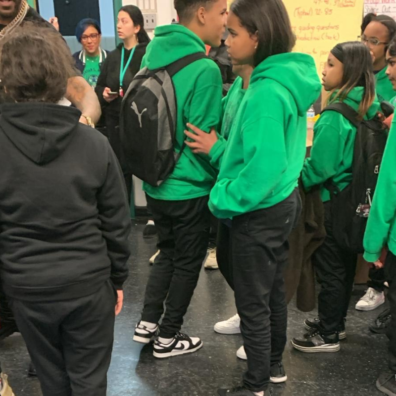 GBNY Sneaker Giveaway: Spreading Love and Support at Bronx Writing Aca