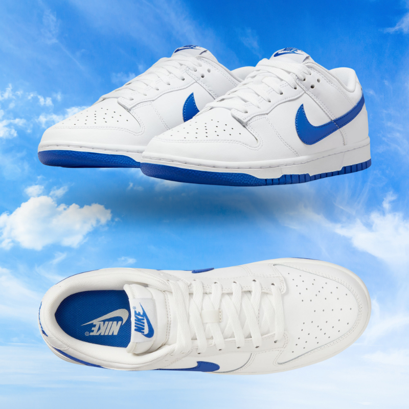 Nike Dunk Low "White Hyper Royal" - Men's