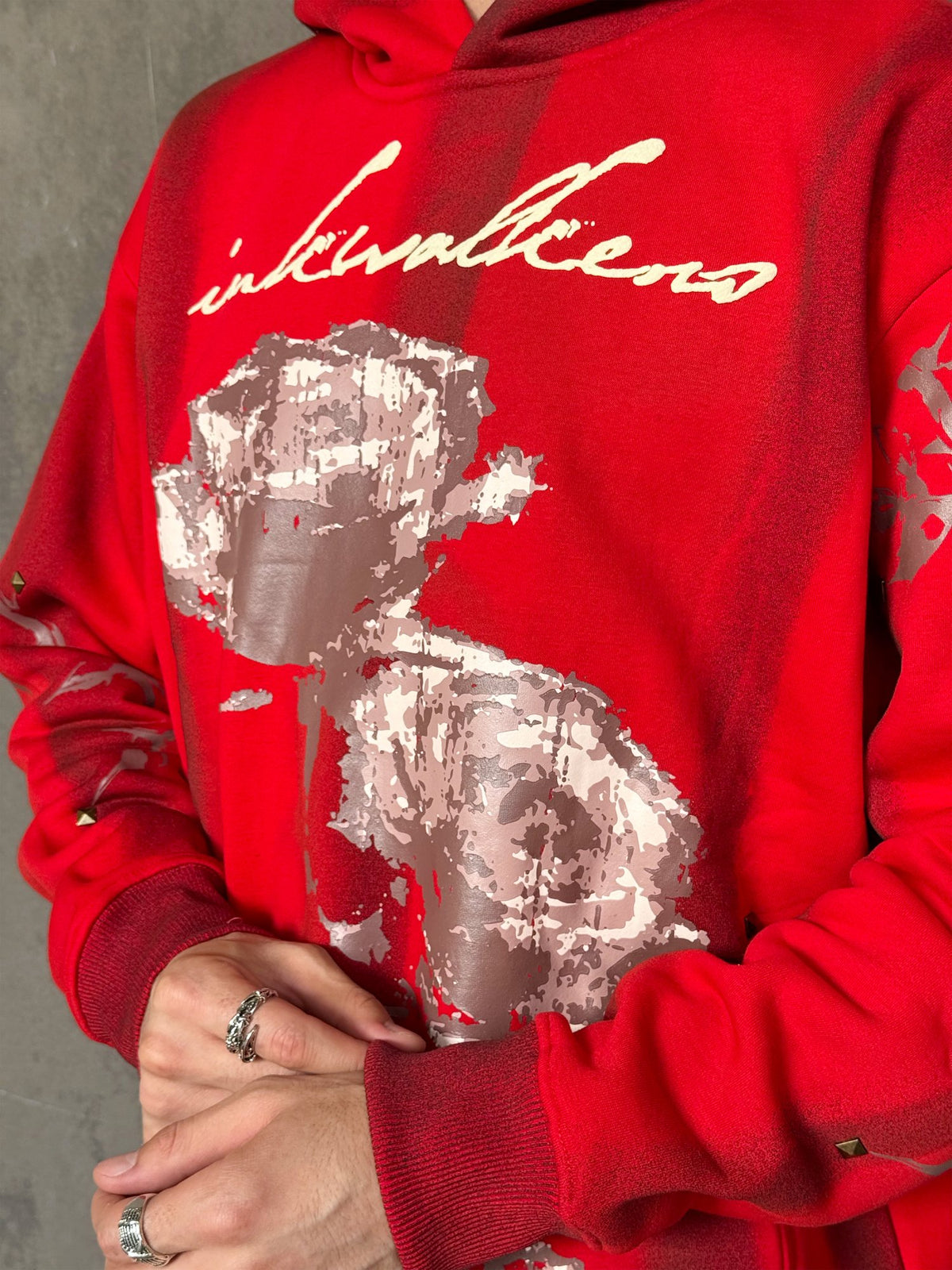 Inkwalkers Rose Hoodie - Red