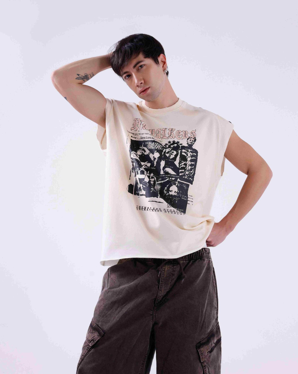 Inkwalkers Shadowed Tank - White