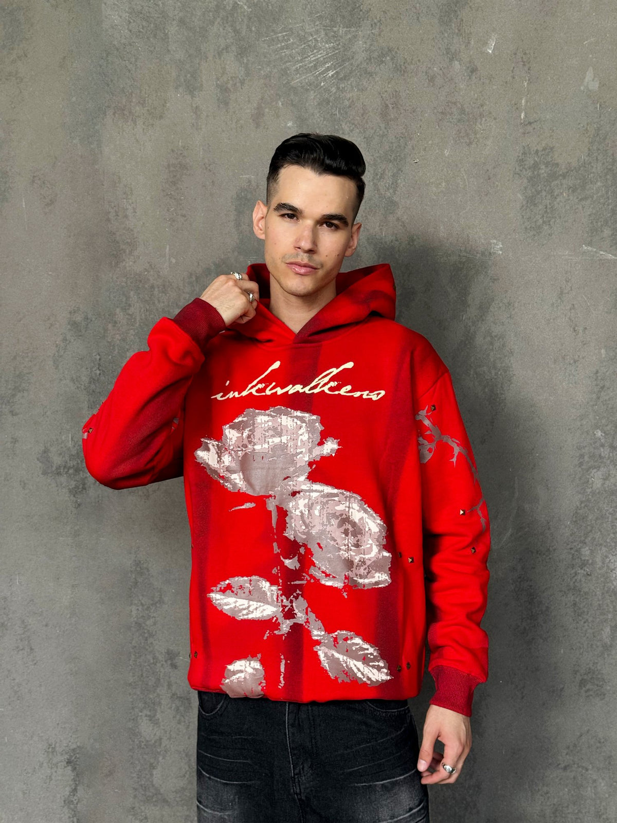 Inkwalkers Rose Hoodie - Red