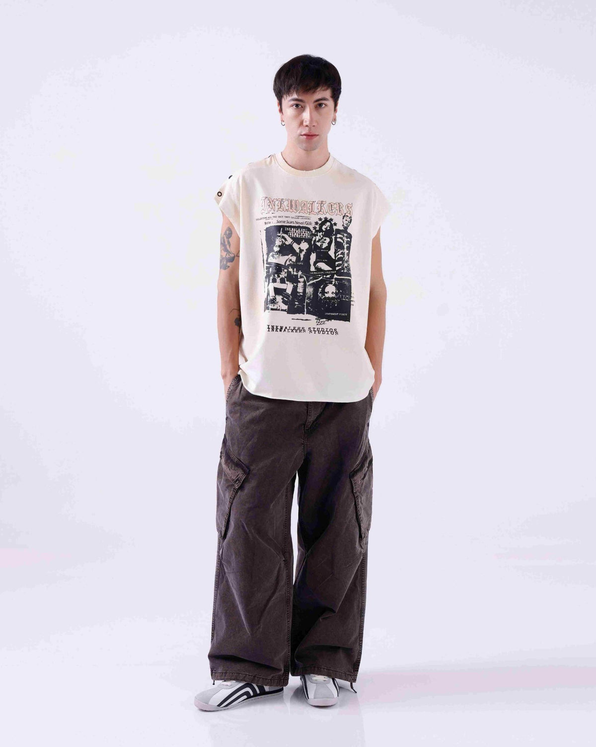 Inkwalkers Shadowed Tank - White