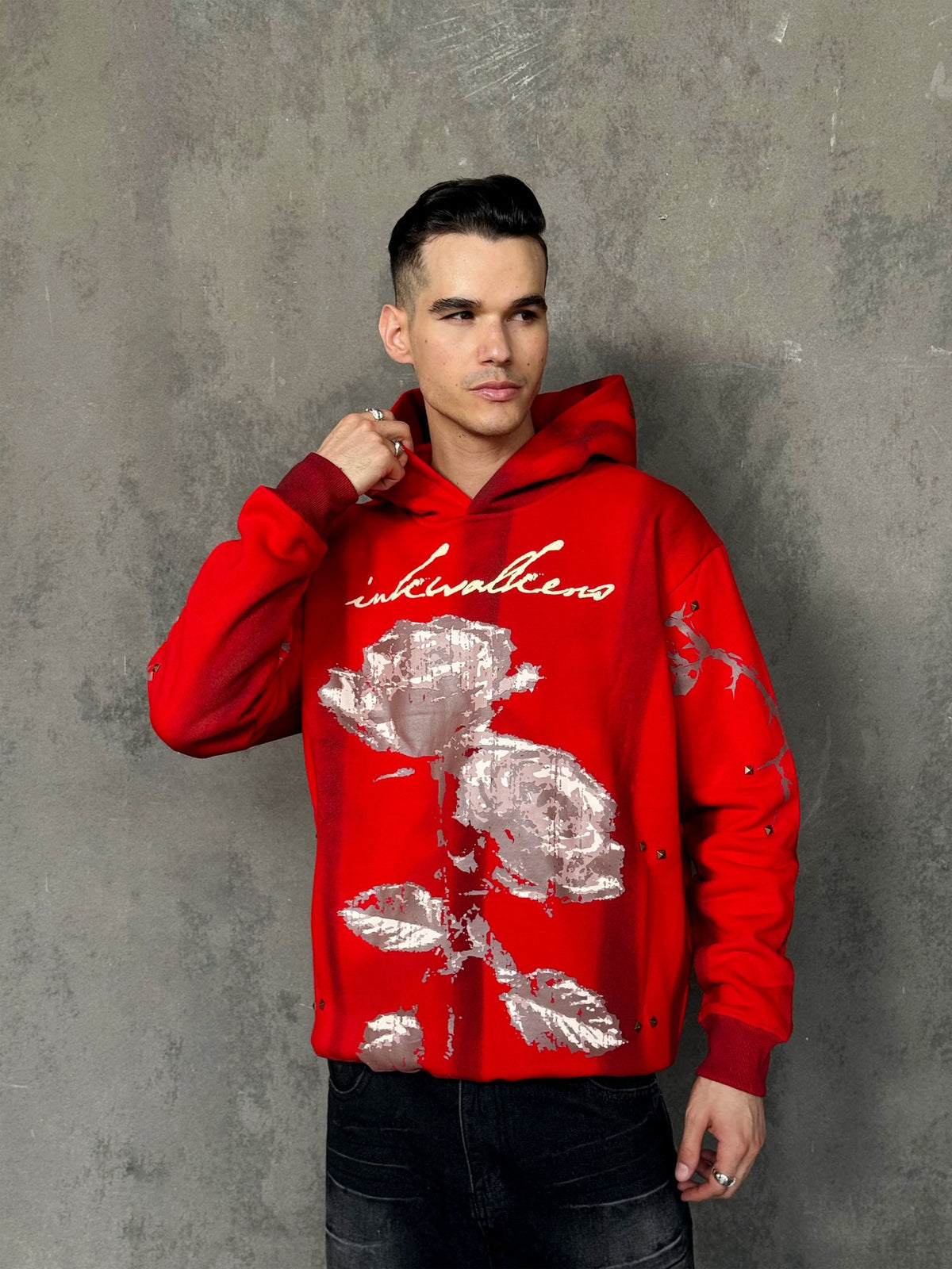Inkwalkers Rose Hoodie - Red